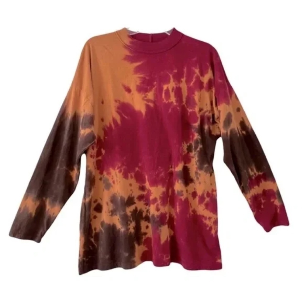 Free People We The Free | French Roast Oversized Cotton Tie Dye Tee, Small